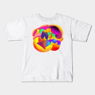 Abstract Multi Color Pattern Kids T-Shirt